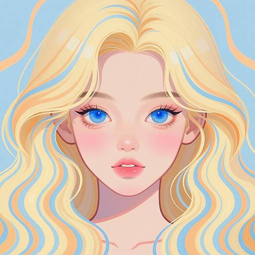 Vibrant Digital Portrait of a Woman