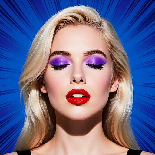 Bold 80s Pop Art Woman Portrait