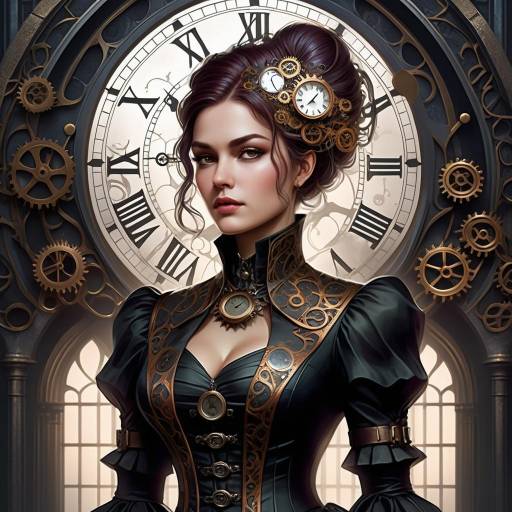 Steampunk Gothic Woman in Ethereal Setting Steampunk Gothic Woman in Ethereal Setting
