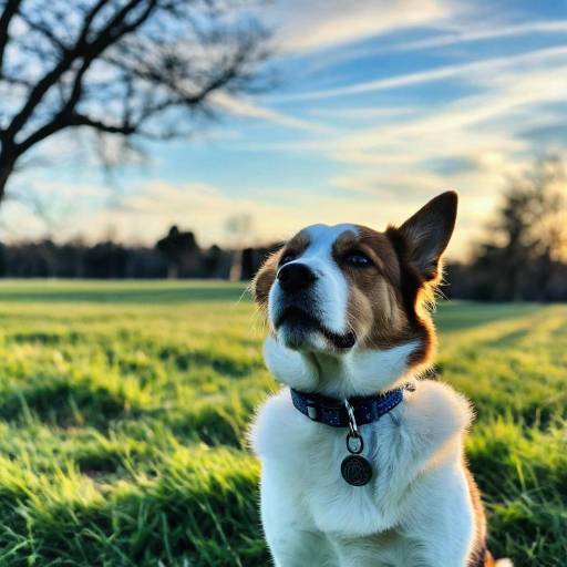 Solo Dog in Scenic Outdoor Setting