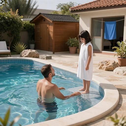 Sunny Day at the Backyard Pool