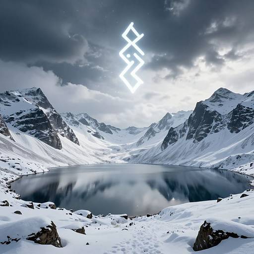 Mystical Snowy Skyrim Landscape