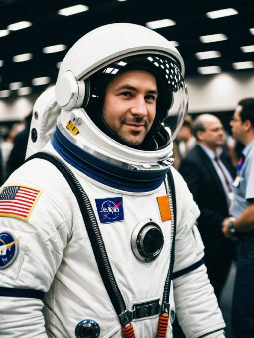Man in Astronaut Costume at Convention Man in Astronaut Costume at Convention