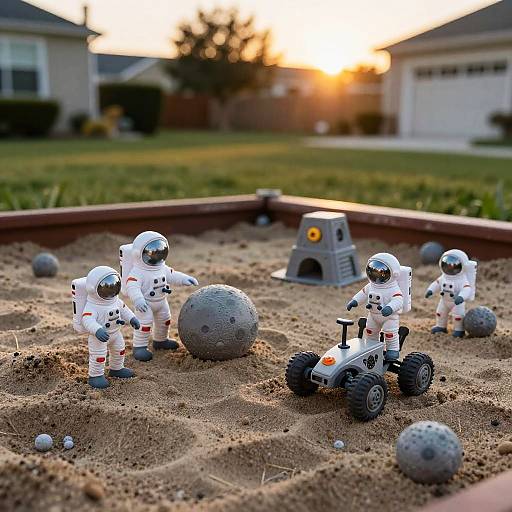 Moon Exploration in a Backyard Sandbox