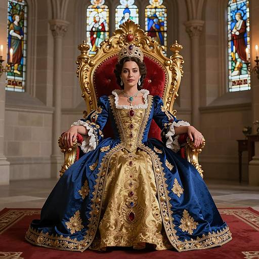 Regal Woman in Baroque Elegance