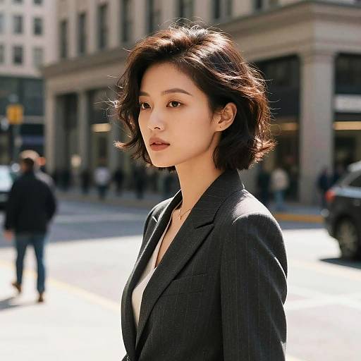 Textured Quiff Businesswoman Editorial