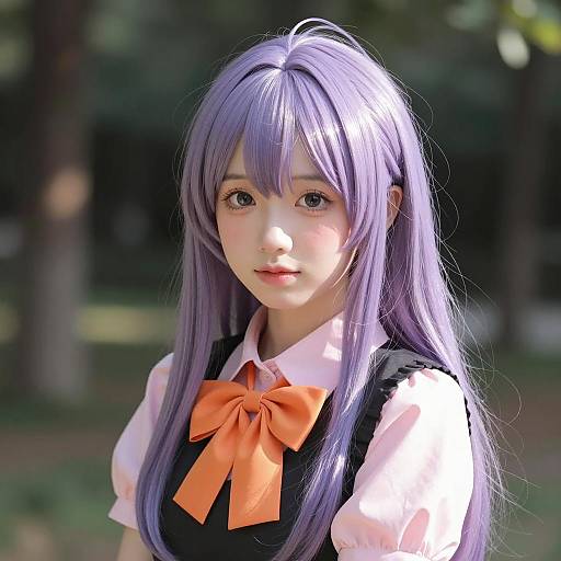 Cute Halloween Costume Anime Girl Portrait
