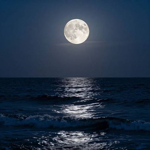 Ethereal Full Moon Ocean Glow