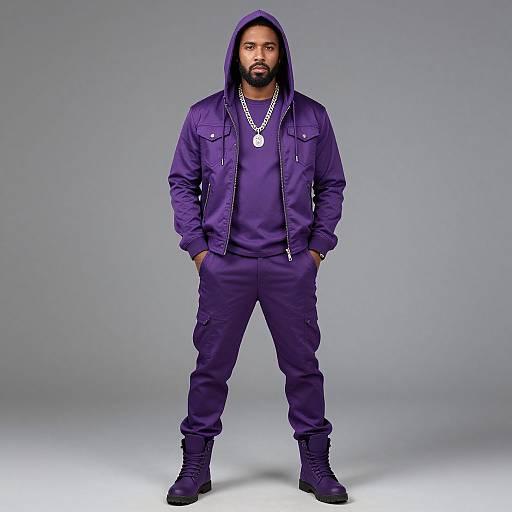 Purple Pimp Outfit Male Costume