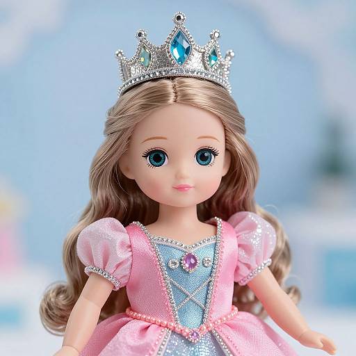 Queen Ice Doll in Pink Dress