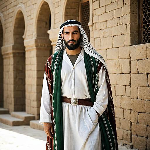 Traditional Middle-Eastern Man in Attire