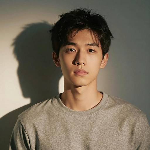 Photorealistic Topless Male Portrait Outdoors