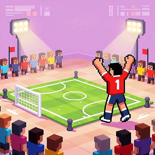 Alex Morgan Pixel Art Goal Celebration