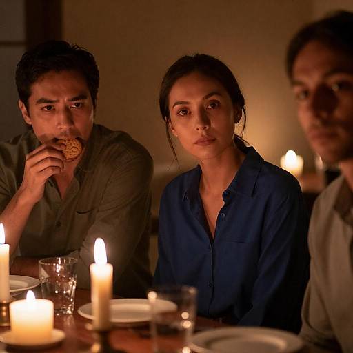 Candlelit Gathering: A Serene Moment