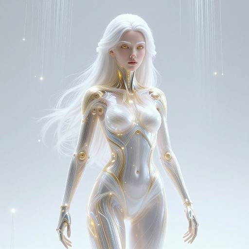 Ethereal White Android Masterpiece