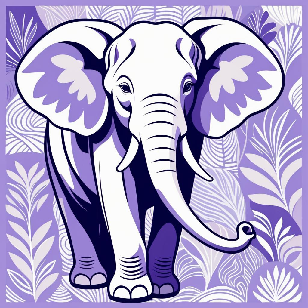 Elegant Abstract Elephant Illustration