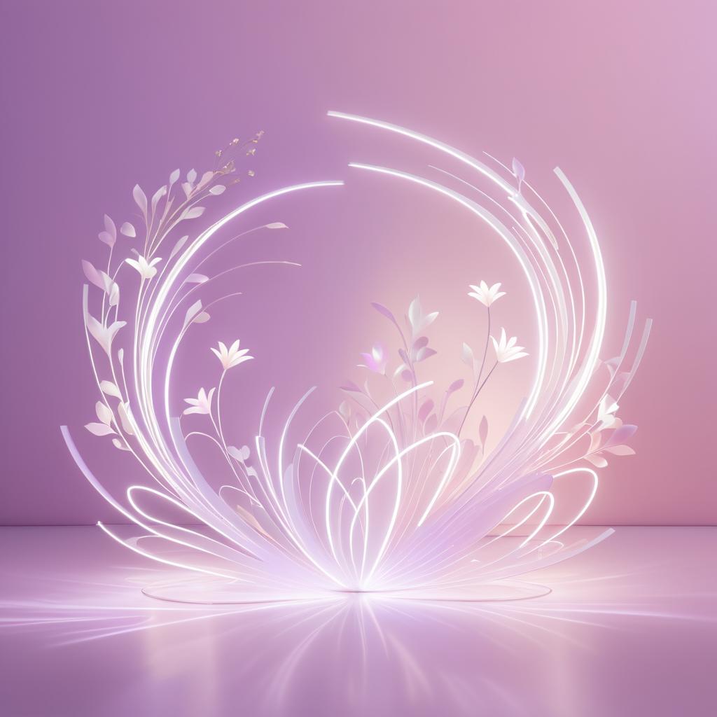 Ethereal Floral Light Painting Artwork