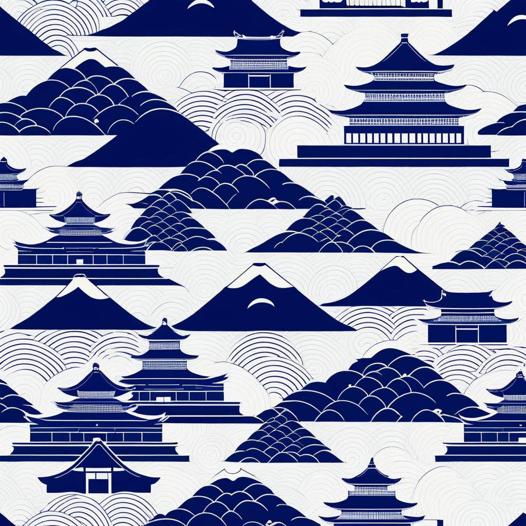 Minimalist Wallpaper with Asian Landmarks