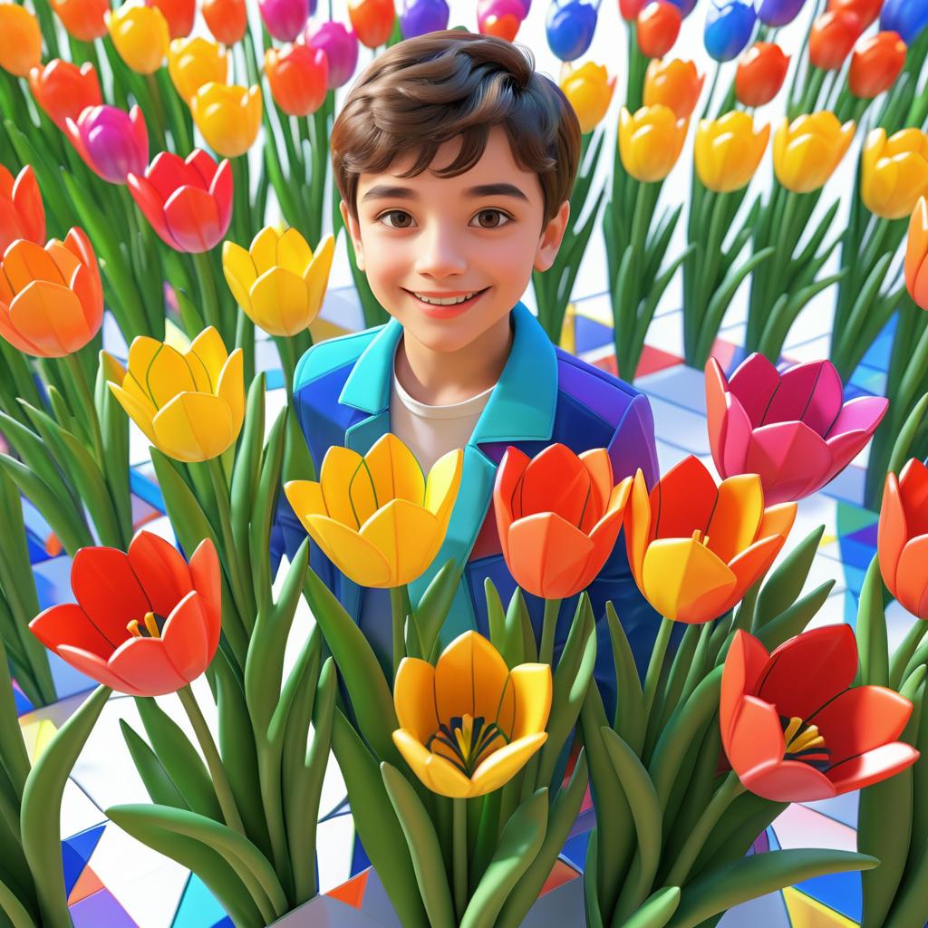 Colorful Tulips and Dynamic Composition