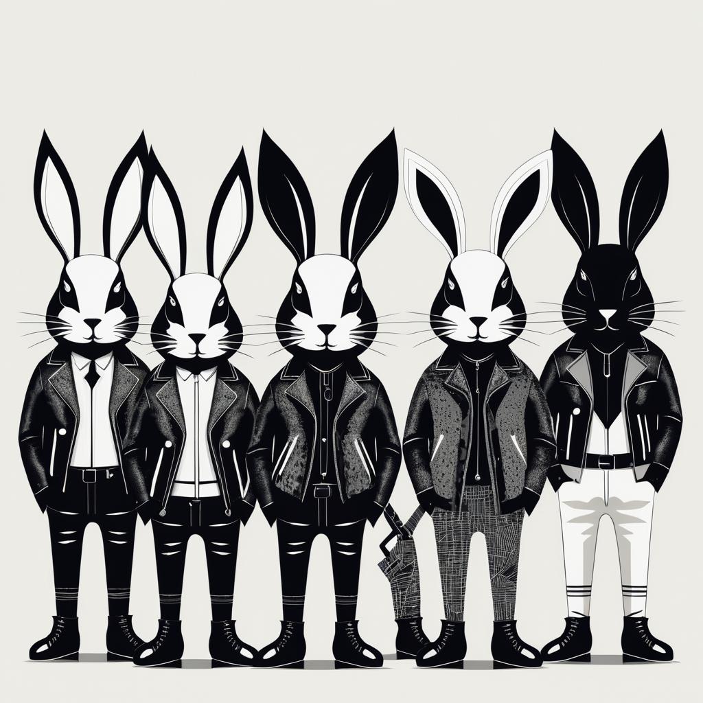 Surreal Punk Rabbits in a Band