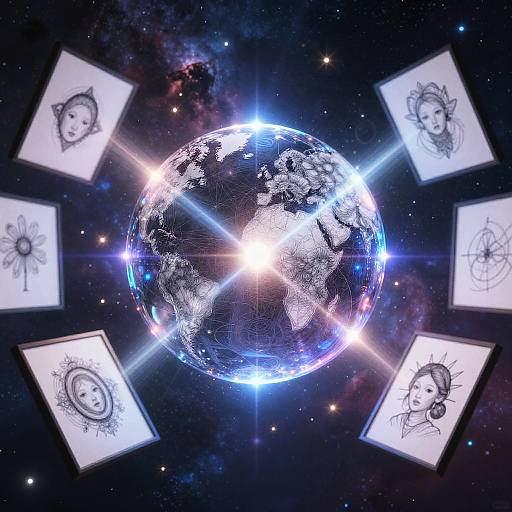 AI Orb Creating Cosmic Art