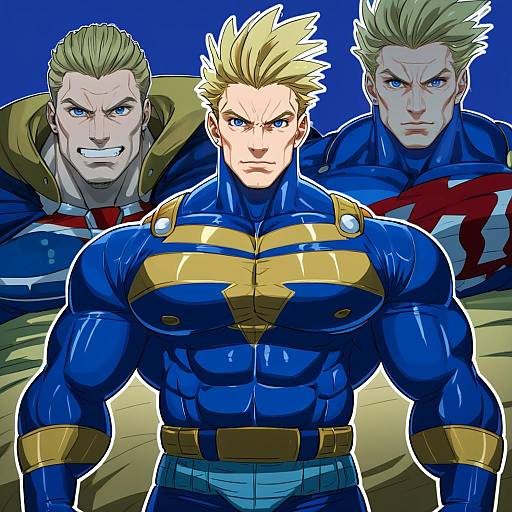 Illustration of All might, boku no hero academia in the style of Miyai sen