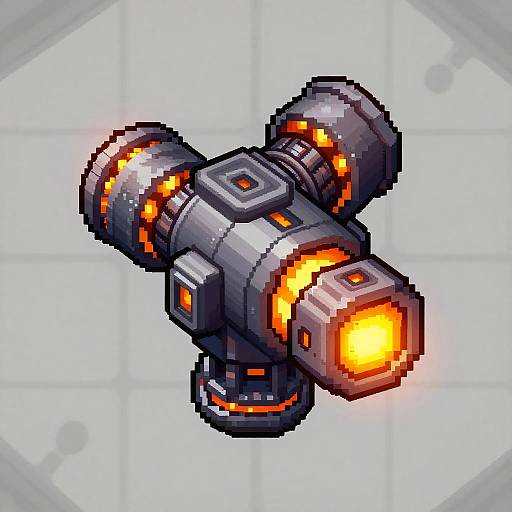 Futuristic 2D Fusion Lance Turret Sprite