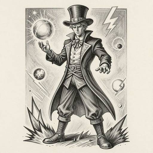 Arrogant Teenage Magician Linocut Print