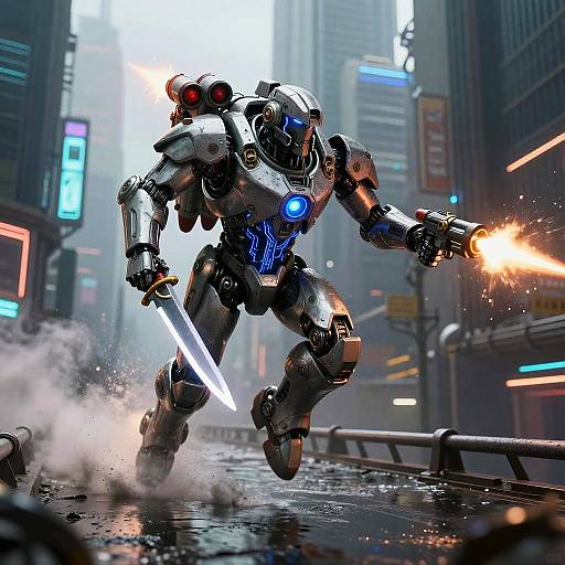 Battle-Hardened Android Commando Rocket Assault