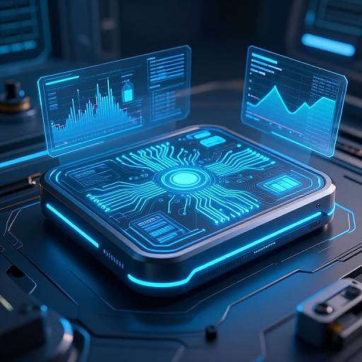 Futuristic Cyberpunk Interface Device