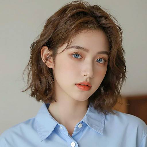 Portrait of a Young Woman in Blue