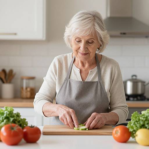 Senior Woman Cooking in Kitchen