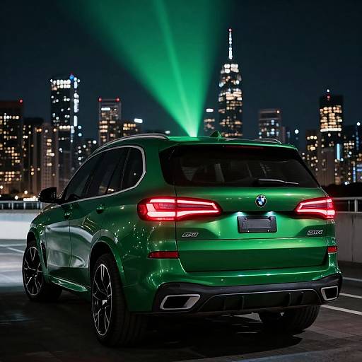 Green Beam BMW X5 Nightscape