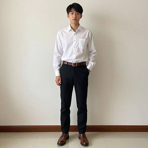 Realistic Male Casual Outfit Portrait