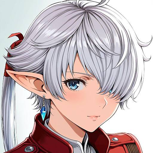 Illustration of Alisaie leveilleur, final fantasy in the style of Watanore