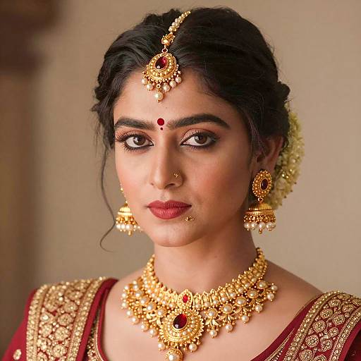 Elegant Portrait of a Jewel Adorned Woman