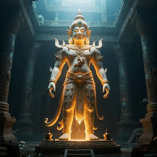 Glowing Ancient Guardian in Sunken Temple