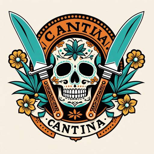 Retro Mexican Cantina Logo Design