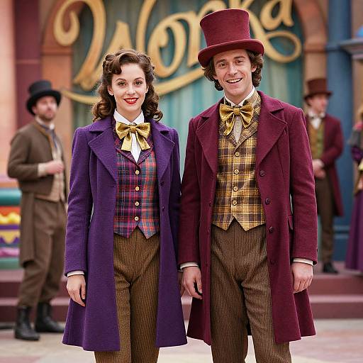 Vibrant Vintage Willy Wonka Duo