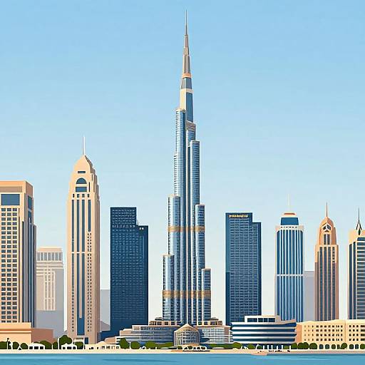 Simon Stalenhag Dubai Cityscape Caricature