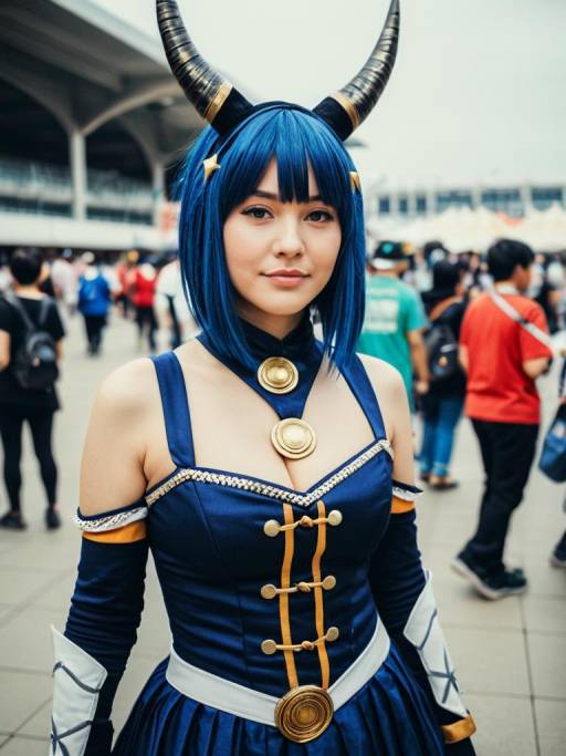 Photorealistic Mina Costume Festival Portrait