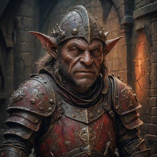 Whimsical Grunge Goblin in Rugged Armor Whimsical Grunge Goblin in Rugged Armor