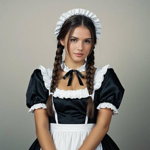 Realistic French Maid Halloween Girl
