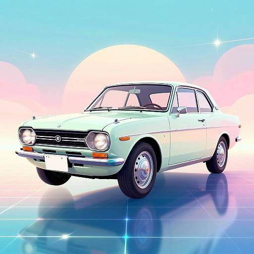 1950 Nissan Skyline Retro-Futuristic Art