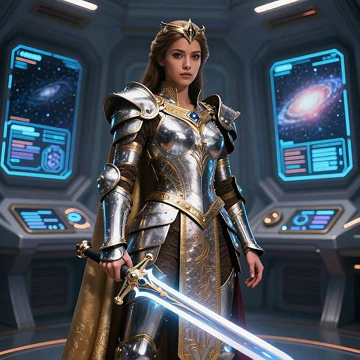 Majestic Sci-Fi Royal Armor Portrait