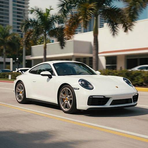 Cinematic Porsche in Vibrant Miami Scene