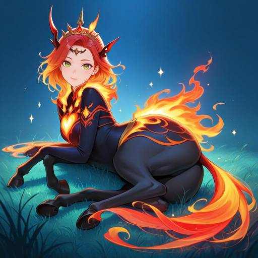 Ethereal Centaur with Fiery Phoenix Ethereal Centaur with Fiery Phoenix