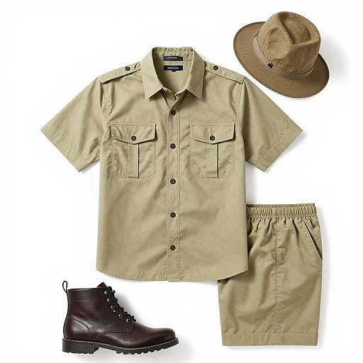 Classic Safari Outfit with Hat
