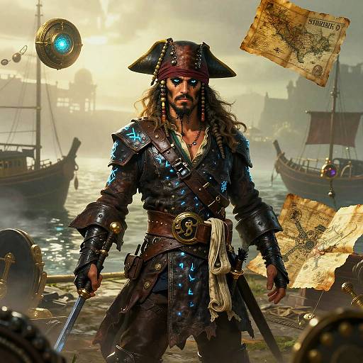 Mystical Pirate Captain Artwork