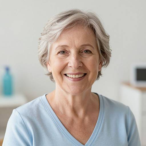 Joyful Senior Woman Post Lymphedema Care